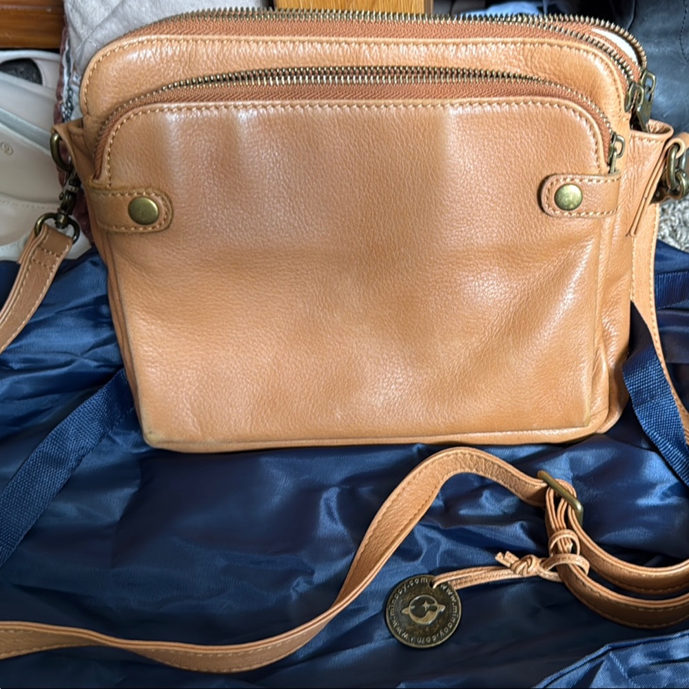 Tan Leather Crossbody Bag